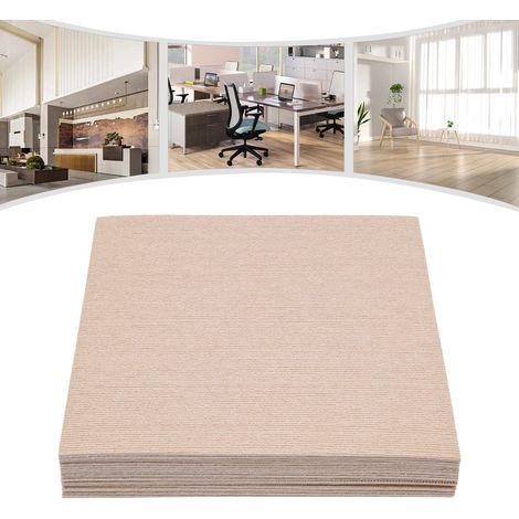 Set mit 20 selbsttragenden Teppichfliesen, quadratischen Teppichen, Fußmatten, selbstklebenden Teppichen mit Adsorptionsbeschichtung, für alle Bereiche von Zuhause, Büro, Schlafzimmer, rutschfest