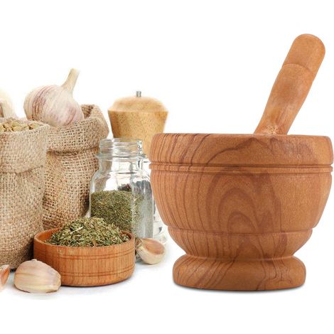 Broyeur à Ail Manuel en Plastique avec Pilon pour Épices et Herbes - Ustensile de Cuisine (1/5)