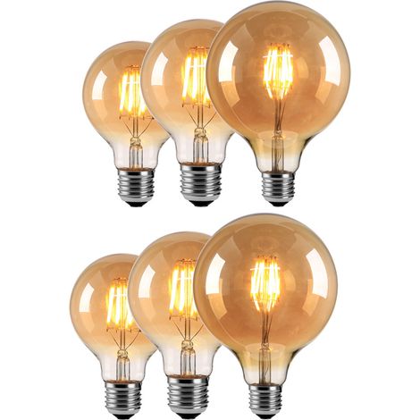 Ampoule Led E27 G80 - 8 W - 1000 Lm - 2400 K - Dimmable - Pour Restaurant Bar Salon Chambre Couloir - Lot De 1