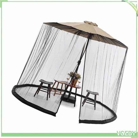 Moustiquaire pour parasol - FAFEICY - 1060 cm - réglable 7–11 ft - fond TPU rempli d'eau - 100% polyester (1/5)
