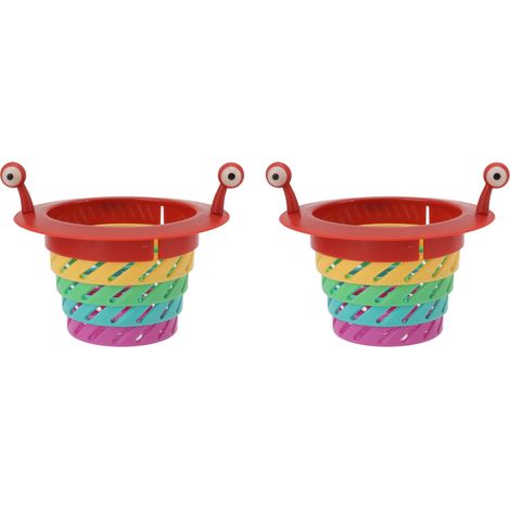 Passoire pliable monstre coloré pour évier 2 pièces avec poignée, anti-obstruction salle de bain cuisine (1/5)