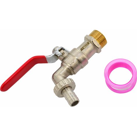 Awtools kran ogrodowy mosiądz niklowany 3/4" gwint zewnętrzny 3/4"