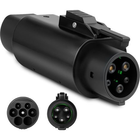 Adaptateur Type 2 vers Type 1 pour véhicules électriques, 32A CA (1/5)