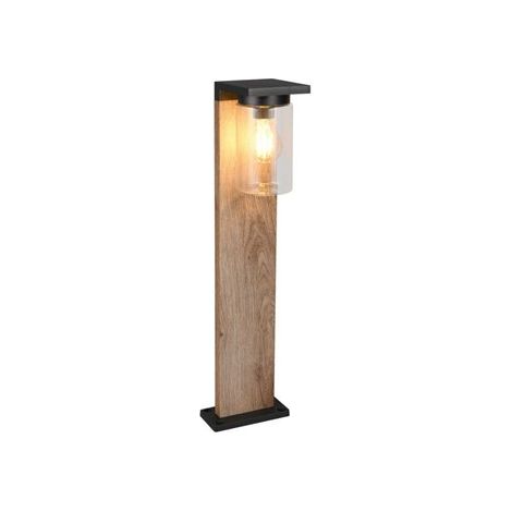 Trio Lighting Baliza exterior ARDILA 65cm, con sensor de oscuridad, bombilla excl. 1x E27 max. 40W IP44 Madera (1/5)