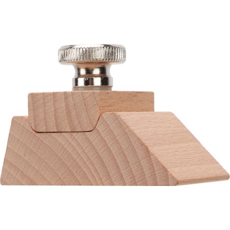 Bloc de ponçage en hêtre avec revêtement cuir pour biseautage, support papier abrasif et bande de chant durable (1/5)