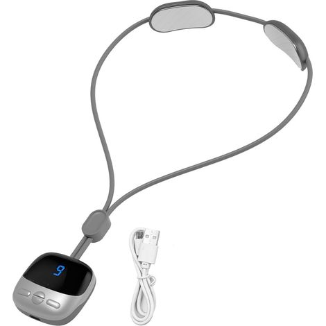 Massage de la nuque avec chaleur. Massage portable de la nuque et des épaules. Pendentif pour massage des tissus profonds. Technologie à double impulsion. Massage des épaules, de la nuque et des bras. (1/4)