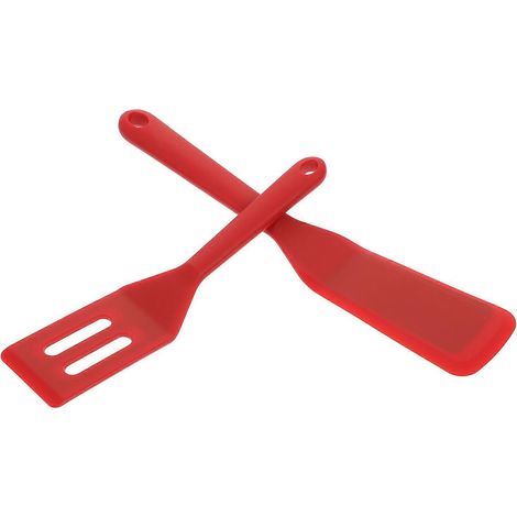 Lot de 2 mini spatules en silicone pour la cuisine, spatules à steak et à œufs. (1/5)