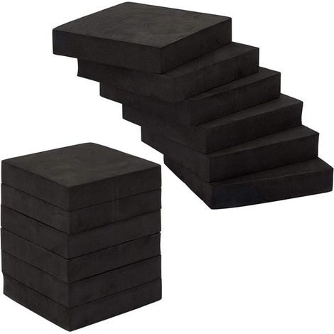 12 Pièces Tapis Anti-Vibration pour Machine à Laver 10x10x2 CM - Tampons Antivibrations Coussinets en Caoutchouc - pour Lave-Linge Réfrigérateur Sèche-Linge Haut-Parleur Rondelles Meubles (1/5)