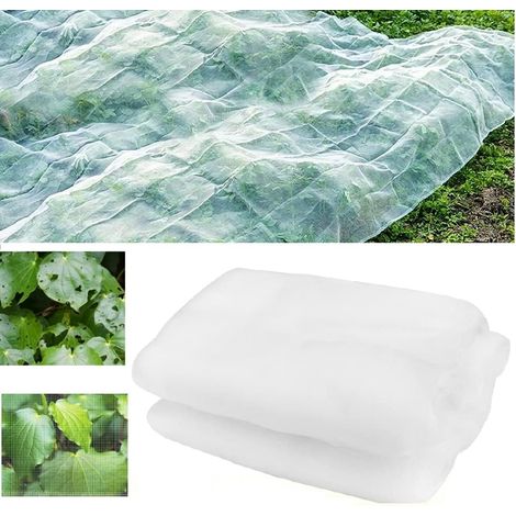 Filet de protection anti-nuisibles pour jardin : 2.5 x 10 m, filet fin pour jardin, couverture de rangées en maille surélevée, filet anti-insectes pour serre, protection des arbres et des plantes (1/5)