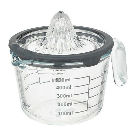 Spremiagrumi Néo da 500 ml in vetro grigio con manico