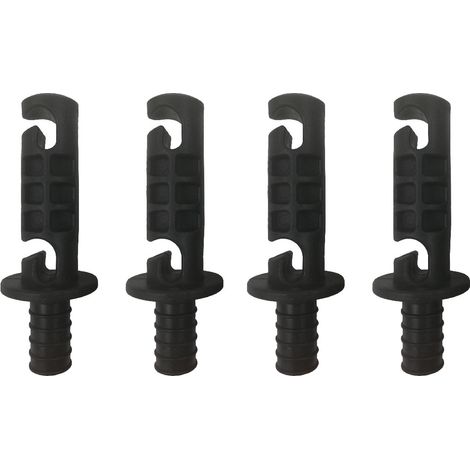 KANGUI Lot de 4 capuchons de maintien universels pour filet de trampoline Ø25 mm (1/4)