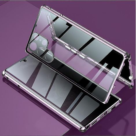 Étui anti-espionnage compatible avec Samsung Galaxy S22 Ultra/S22, coque magnétique double face en verre trempé - Pour Galaxy S22 Ultra (1/5)