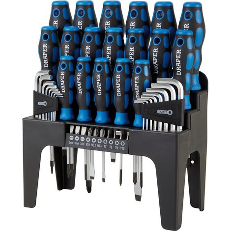 Lot de 44 tournevis hexagonaux et embouts avec support – 81294 – Tournevis à prise souple avec clés hexagonales (1/5)