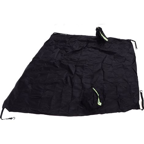 Housse de pare-brise anti-neige avec bandes réfléchissantes, imperméable, toutes saisons, protection contre le vent et la neige, demi-couverture noire (1/5)