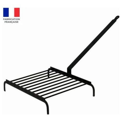 Outils Et Nature – Grille de barbecue 10 barres – Longue queue 44 cm – Dimensions 40x35 cm – Compatible cheminée et barbecue (1/3)