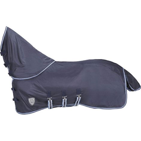 Coperta in rete con collo staccabile e chiusura anteriore con fibbie a T: 125 cm, beige