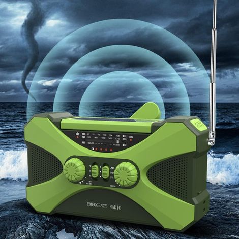 Radio d'urgence Portable et générateur électrique à manivelle 10 (1/5)