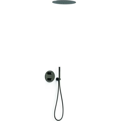 Kit robinet thermostatique encastré 2 voies pour douche Therm-box Noir Métallisé - TRES 26235005KM