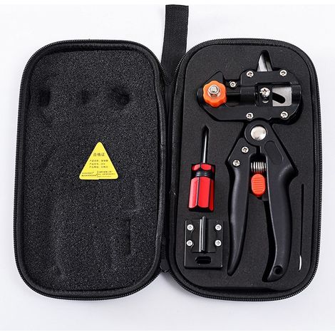 Kit d'outils pour greffage d'arbres fruitiers - Sécateur en acier à haute teneur en carbone pour des coupes précises et un greffage efficace (1/3)