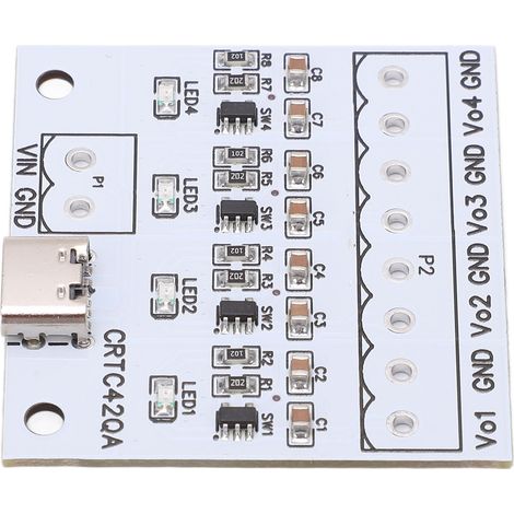Module de chargeur de batterie au lithium 4 canaux Type C pour batteries 3,7 V 18650 503035 603443 DC 5 V B (1/5)