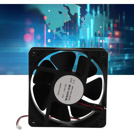 Ventilateur axial BERM 12038, puissant ventilateur d'extraction pour armoires électriques industrielles, 12 V CC