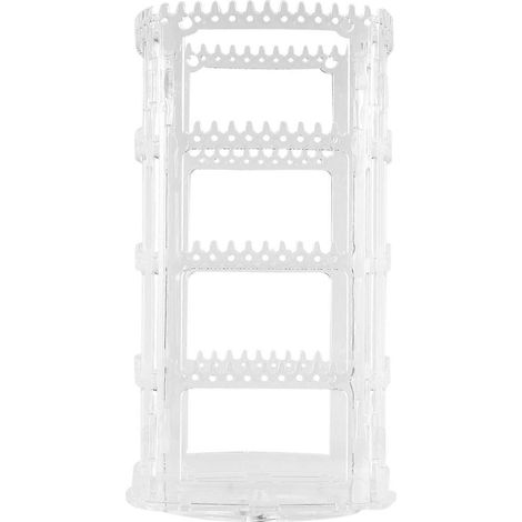 Présentoir à boucles d'oreilles rotatif à 360°, organisateur de boucles d'oreilles transparent en acrylique. (1/5)