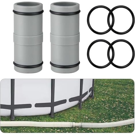 Adaptateur/Raccord de tuyau de piscine, 32 mm/1,25", tuyau de pompe à vide durable 2 pièces, raccord de tuyau de piscine 32 mm, pour piscine hors sol et pompe de filtration