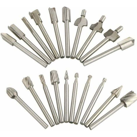 Paquet de 20 fraises de coupe en carbure de tungstène Dremel forets meuleuse rotative