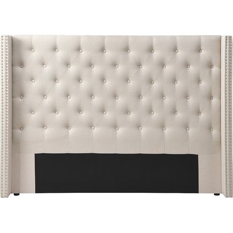 Tête de lit capitonnée 170 cm - Tissu - Beige - MASSIMO