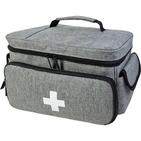 Trousse de premiers secours et de médicaments portable – Grande capacité, compacte et durable – Pour la maison, les voyages, le bureau et les activités de plein air (1/5)