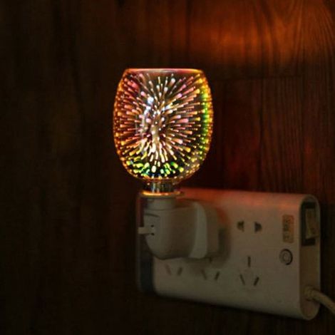 Brûleur Électrique À Cire - Diffuseur D'arômes À LED - Lampe Veilleuse Et Parfumeuse Pour Intérieur - 12 x 8 cm - 10 W - E14 (1/3)