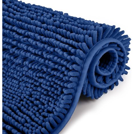 1 Tapis De Bain Antidérapant Poils Longs 60x90 Cm Microfibre Absorbant Pour Douche Baignoire Salle De Bain (1/5)