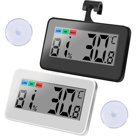 2 Pcs Thermomètres Hygrometre Magnétique - Thermomètre Ambiance Hygrometre Intérieur Aimanté Thermometre Digital pour Taux Humidité Maison Chambre Salon (1/5)