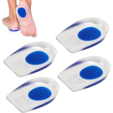 2 Paires Semelles pour épine calcanéenne,Talonnette Epine Calcaneenne Coussinets,Protège Talon Silicone Semelle Talonette en Gel Coussinets pour Talon Gel,Tendinite Tendon Achille Orthèse (1/5)