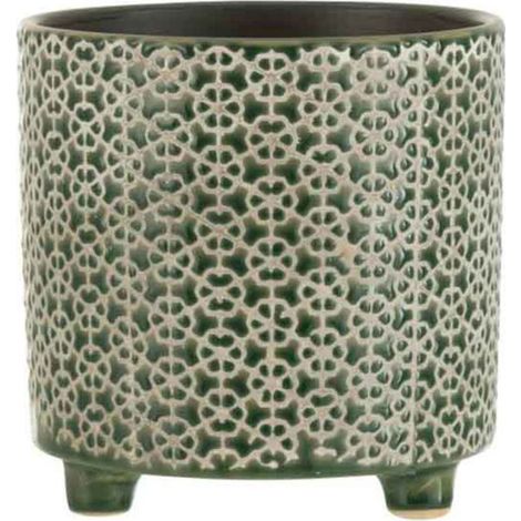 Cache-Pot Déco en Céramique "Minada" 16cm Vert
