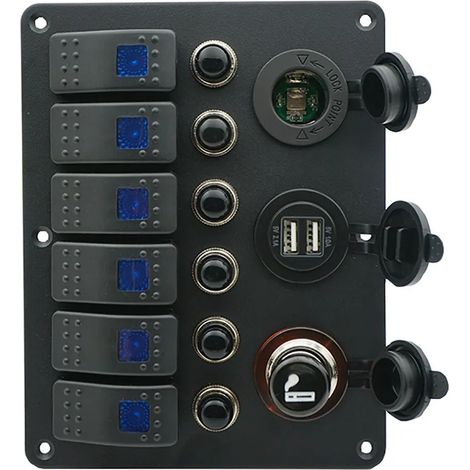 Panel eléctrico oem-marine marine panel 6 interruptores USB