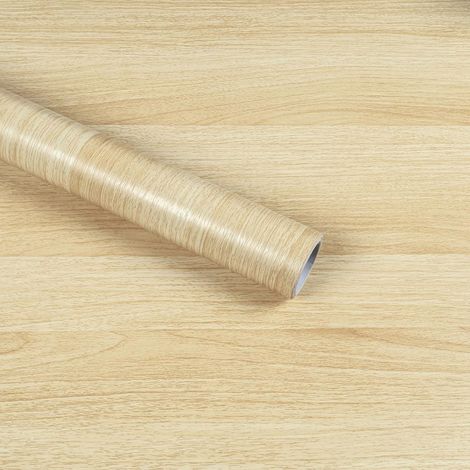 Papier Adhésif pour Meuble, Vinyle Adhésif, Revêtement Adhésif 60 X 500 cm, Vinyle Autocollant Effet Bois Naturel Couleur, AdhéSif Pour Meuble Cuisine, Murs, Armoires Comptoirs (1/5)