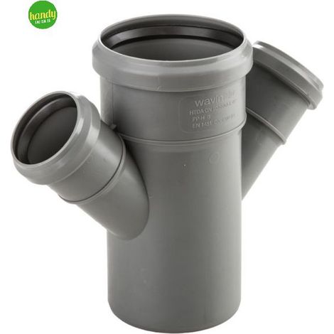 Braga ridotta doppia 45° ad innesto in pp con guarnizione serie ed tech ø90/40/40 WAVIN