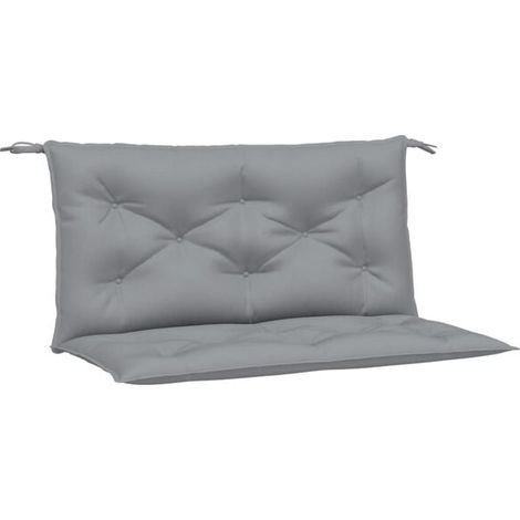 Coussins pour banc de jardin, lot de deux, gris, 100 x 50 x 7 cm, tissu Oxford (1/5)