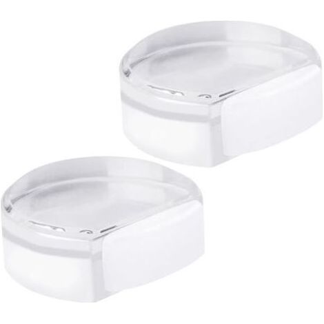 2 Pièces Arrêts de Portes, Stop Porte en forme de D, Cale Porte Sol, Bloc Porte, Protégez vos Portes et Murs Efficacement avec ces Butee de Porte AdhesiveTransparentes Adhésives pour Sols Durs (1/5)