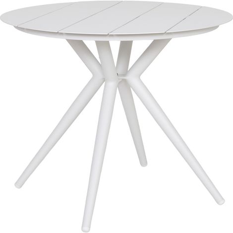 Mesa de aluminio blanca D90x75h cm (1/5)