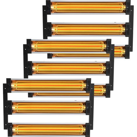 VEVOR Lampe a polymerisation de peinture infrarouge 3000 W 3PCS pulverisation