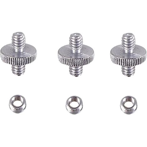 Accessoires pour Trépied D'appareil Photo Kit de 9 Pièces en Métal Argenté Vis 1/4 et Adaptateurs 3/8, Résistant la Corrosion pour Photographie (1/5)