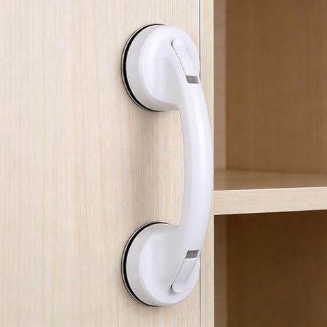 Poignée de porte miroir en verre à ventouse puissante pour réfrigérateur, tiroir, salle de bain, baignoire, douche, poignée de tiroir de cuisine, bouton de placard à ventouse (1/5)