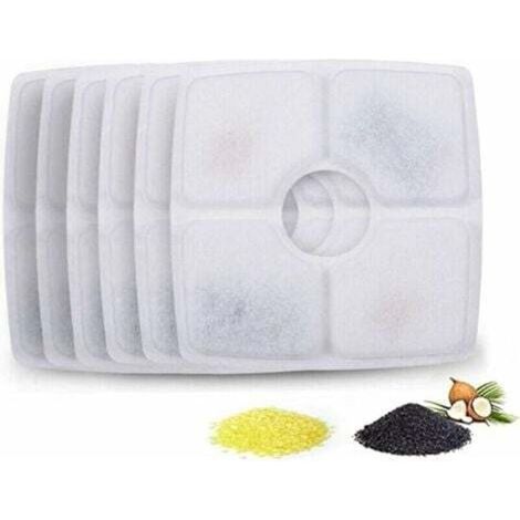 [NEVER USED] Cat water filter refill, square, with activated carbon and resin, 6 pieces