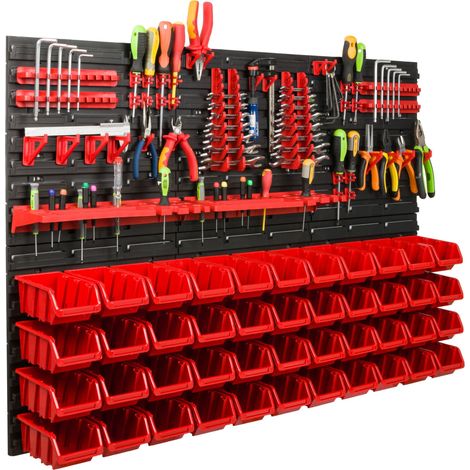 Tavolo portautensili da officina 117x78 cm + 44 cuvette (1/5)