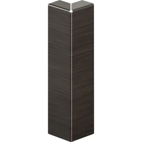 Ilcom angle extérieur FCL pour plinthe FC en acier inoxydable 80mm x 20mm x 10mm - Noir satiné (1/5)
