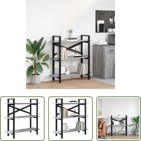 Étagère industrielle - Étagère Gris Sonoma 100 x 33,5 x 102 cm Bois d'ingénierie (1/5)