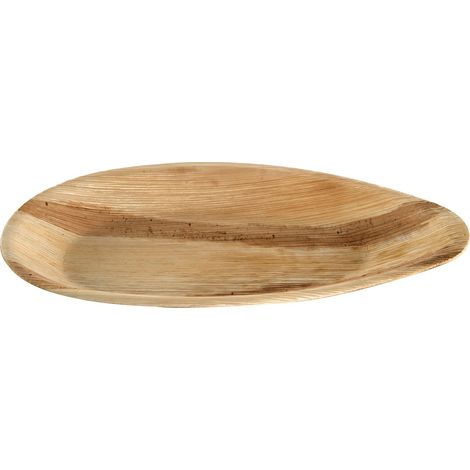 Plateau bateau en feuille de palmier 31 x 17 cm - 100 unités - Betik