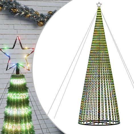 Árbol de Navidad LED 1544 LEDs de colores 500 cm vidaXL